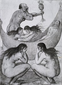 死んだ男を悼むブラジルのインディアン 作： John White